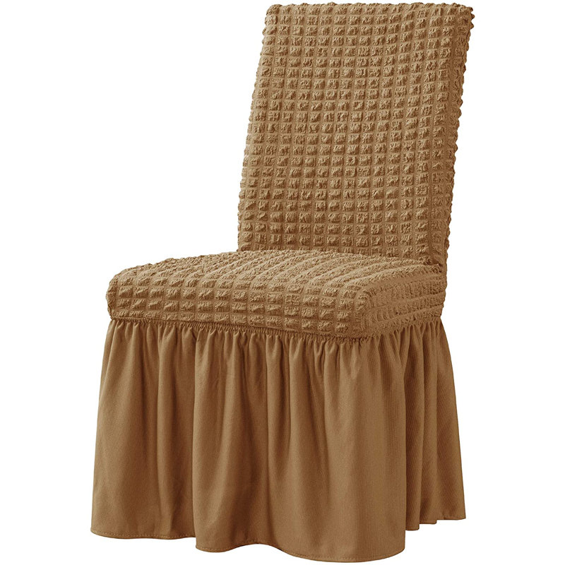 subrtex Soft Stretchy Ruffle Box Cushion Dining Chair Slipcover Wayfair